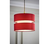 ValueLights Sophia 2-Tier Red and White Small Ceiling Light Shade - Size: 26 x 19 x 26cm - Wilko