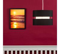 Valuelights Sophia Small Black 2 Tier Ceiling Light Shade And Bulb (D)26Cm