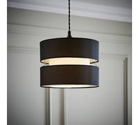 MiniSun | Modern 2 Tier Ceiling Light Shade in a Black Finish | Pendant Lights, Home Décor & Improvement Essential
