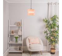 Valuelights Sophia Small Blush 2 Tier Ceiling Light Shade And Bulb (D)26Cm