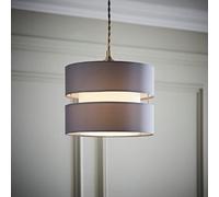 Valuelights Sophia Small Grey 2 Tier Ceiling Light Shade (D)26Cm