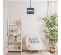 Valuelights Sophia Small Navy 2 Tier Ceiling Light Shade And Bulb (D)26Cm