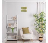 Valuelights Sophia Small Olive 2 Tier Ceiling Light Shade And Bulb (D)26Cm