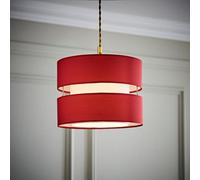 Valuelights Sophia Small Red 2 Tier Ceiling Light Shade (D)26Cm