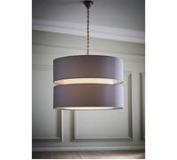 MiniSun | Modern Large 2 Tier Grey and White Ceiling Light Shade | Pendant Lights, Home Décor & Improvement Essential