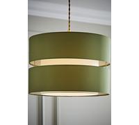 ValueLights | Large Olive Green 2 Tier Pendant Drum Lampshade | Lamp Shades, Home Décor & Improvement Essential