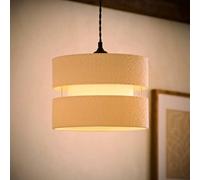 Valuelights Sophia Tiered Boucle Easy Fit Ceiling Pendant Lamp Shade And Bulb