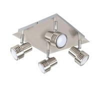 Valuelights Spotlight 4 Way Silver Ceiling Bar Spotlight Silver
