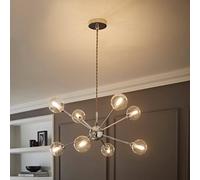 ValueLights Sputnik Adjustable Drop 8 Way Glass Globe Ceiling Pendant Light in Silver ValueLights Silver