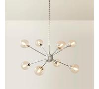 ValueLights | Sputnik Chrome 8 Way Glass Globe Pendant Ceiling Light | Ceiling Lights, Home Décor & Improvement Essential | Mains Wired