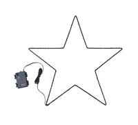 MiniSun | Battery Operated Small Black Outdoor Integrated Warm White LED Star Light | String Lights, Home Décor & Improvement Essential | IP44 Rated