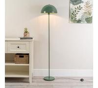 Valuelights Stassi Forest Green Single Stem Standing Floor Lamp With Dome Lampshade For Living Room Lounge Hallway Light