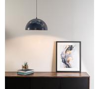 ValueLights Stassi Mushroom Dome Metal Drop Hanging Pendant Ceiling Light with LED Bulb in Navy ValueLights Navy