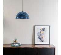 ValueLights | Navy Blue Dome Ceiling Pendant Hanging Light Fitting | Pendant Lights, Home Décor & Improvement Essential | Mains Wired