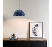 Valuelights Stassi Navy Blue Dome Ceiling Pendant Hanging Light Fitting For Living Room Kitchen - Led Bulb Included
