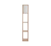 ValueLights Struttura Pastel Pink Wood Shelving Floor Lamp & Bulb