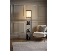 MiniSun | Grey Wooden Floor Lamp with Storage Shelves | Floor Lamps & Torchieres, Home Décor & Improvement Essential | Includes 10W GLS Bulb [3000K Warm White]