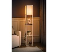 MiniSun | White Wooden Floor Lamp with Shelves | Floor Lamps & Torchieres, Home Décor & Improvement Essential | Includes 10W GLS Bulb [3000K Warm White]