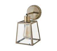 ValueLights | Susie Antique Brass Glass Lantern Single Arm Wall Light | Wall Lights, Home Décor & Improvement Essential