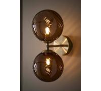 Valuelights Sydney 2 Way Up Down Glass Swirl Shades Wall Light In Bronze Bronze