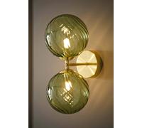 Valuelights Sydney 2 Way Up Down Glass Swirl Shades Wall Light In Gold Gold