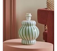 ValueLights Taffy Stripe Green Glass Table Lamp Base in Pale Green ValueLights Pale Green