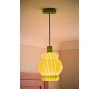 ValueLights | Taffy Stripe Green Glass Pendant Ceiling Light and Bubl | Ceiling Lights, Home Décor & Improvement Essential