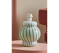 ValueLights Taffy Stripe Green Glass Table Lamp Base in Pale Green ValueLights Pale Green