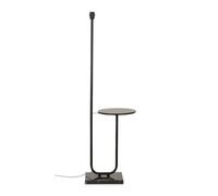 Tavel Matt Black Metal Floor Lamp with Table
