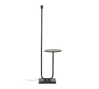 ValueLights Tavel Black & Marble Floor Lamp Base With Built In Side Table ValueLights Black