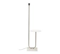 Valuelights Tavel Brushed Chrome Floor Lamp With Integrated Table
