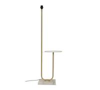 ValueLights Tavel Gold & Marble Floor Lamp Base With Built In Side Table ValueLights Gold