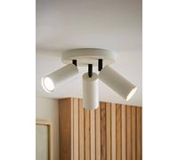 ValueLights Taylor Matte 3 Way Adjustable Tube Spotlight Ceiling Light in Cream ValueLights Cream