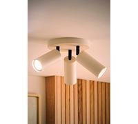 ValueLights Taylor Matte 3 Way Adjustable Tube Spotlight Ceiling Light with Bulbs in Beige ValueLights Beige