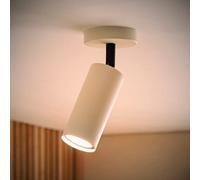 Valuelights Taylor Matte Beige Tube Single Adjustable Ceiling Spotlight And Bulb