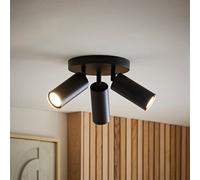 Valuelights Taylor Matte Black Tube 3 Way Adjustable Ceiling Spotlight