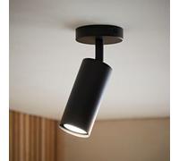 Valuelights Taylor Matte Black Tube Single Adjustable Ceiling Spotlight