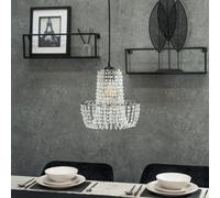 Valuelights Tegan Silver Jewel Acrylic Droplet Chandelier Easy Fit Ceiling Light Shade (D)28Cm