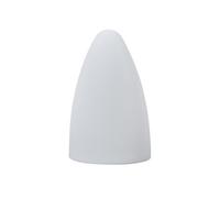 Valuelights Tenzin Ip44 Rated Outdoor White Cone Lantern Table Lamp With Integrated Rechargeable Colour Changing Led