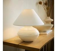 Valuelights Tibby Bobble Textured Ceramic Table Lamp With Conical Shade