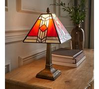 Valuelights Tiffany Aztec Stained Glass Table Lamp