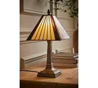 MiniSun Tiffany Style Bronze Base and Traditional Stained Glass Lampshade Table Lamp for Living Room Bedroom Bedside Desk Lamp