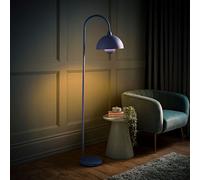 Tilly Pastel Arched Dome Shade Metal Floor Lamp with LED Bulb ValueLights Blue One Size