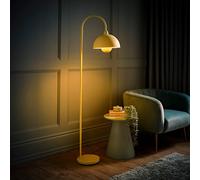 Valuelights Tilly Pastel Arched Dome Shade Metal Floor Lamp With Led Bulb In Yellow Yellow One Size