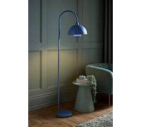 ValueLights Tilly Pastel Sky Blue Arched Dome Shade Metal Floor Lamp