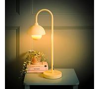ValueLights Tilly Pastel Lemon Arched Dome Shade Table Lamp & LED Bulb