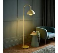 Valuelights Tilly Pastel Lemon Arched Dome Shade Metal Floor Lamp