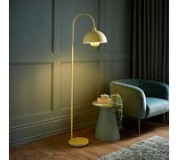 Valuelights Tilly Pastel Lemon Arched Dome Shade Metal Floor Lamp With Led Bulb