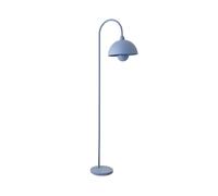 ValueLights Tilly Pastel Sky Blue Arched Dome Shade Metal Floor Lamp