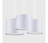 Valuelights Torbery Set Of 3 Nesting Easy Fit Ceiling Light Lamp Shades With Bulbs In Light Grey Light Grey One Size